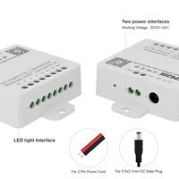 Bande lumineuse à pixels Dream Color DC5-24V, variateur de musique intelligent, télécommande tactile 2.4G, SPI + 5 canaux PWM SP630E, contrôleur LED RGB SPI