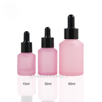 Ensemble d'emballages cosmétiques de luxe, flacon pulvérisateur en verre rose givré, pot de crème pour le corps, pompe pulvérisatrice pour sérum de soin de la peau, 30 ml/100 ml