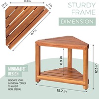Meilleures ventes : Banc de douche d'angle imperméable à 2 niveaux, Chaise de douche d'angle en bois, Repose-pieds de spa, Tabouret de rasage pour salle de bain