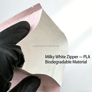 Custom 250g 1kg White Kraft Paper Biodegradable Compostable Flat Bottom Coffee Bean Bag for Food Packaging - Product Image 4