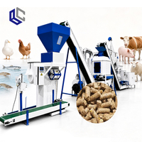 Ligne de production de machines à granulés d'aliments pour volailles, bétail et poulets à usage agricole 500-1000 kg/h