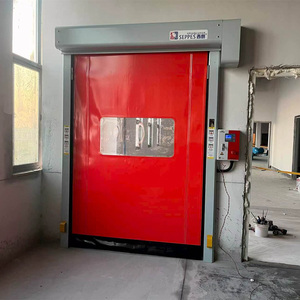 Porta Rapida Automatica a Zip 4000x4500mm, Velocità 0.6-1.5m/s, Barriera di Sicurezza a Infrarossi, 220V, Tenda in PVC per Magazzino - Product Image 5