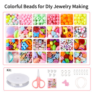 <span class=keywords><strong>Kit</strong></span> <span class=keywords><strong>de</strong></span> Cuentas <span class=keywords><strong>para</strong></span> <span class=keywords><strong>Hacer</strong></span> <span class=keywords><strong>Pulseras</strong></span> y Collares <span class=keywords><strong>para</strong></span> Niñas - Materiales <span class=keywords><strong>de</strong></span> Manualidades <span class=keywords><strong>para</strong></span> el Desarrollo Cognitivo y la Concentración - Product Image 4