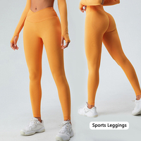 Leggings de sport sans couture pour femmes, taille V, effet push-up, tailles S-XL, pour yoga et fitness, grandes tailles