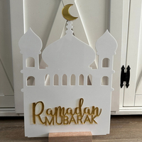 Réversible Ramadan Eid Décor Couches Acrylique Masjid Mosquée design art islamique décor à la maison pour Ramadan eid Décor