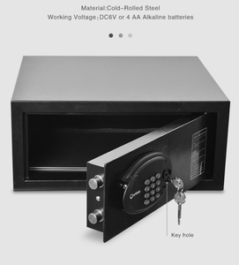 Coffre-fort électrique, alimentation par batterie, code PIN, <span class=keywords><strong>clé</strong></span> - Product Image 1