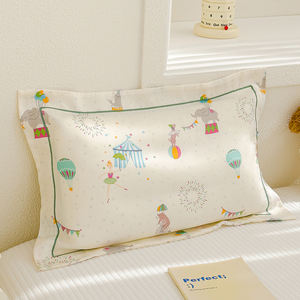 Cute Animal <span class=keywords><strong>Friends</strong></span> 100% para Tencel Kids Funda De Almohada Floral y patrón de caracteres Funda suave para camas Tiempo de siesta para uso hospitalario - Product Image 6