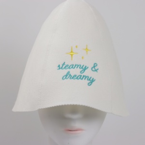 Ensemble <span class=keywords><strong>de</strong></span> sauna en feutre blanc avec logo brodé personnalisé, avec gants, chaussons et coussin - 100% laine, pour le <span class=keywords><strong>ski</strong></span> et l'usage quotidien - Product Image 6