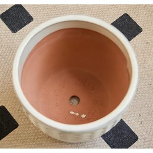 กระถางเซรามิก Mdj Pottery ขนาด 9 12 15 นิ้ว สีขาวเคลือบเงา ลายเพชร ชุด 3 ใบ สำหรับใช้ในสวน - Product Image 5