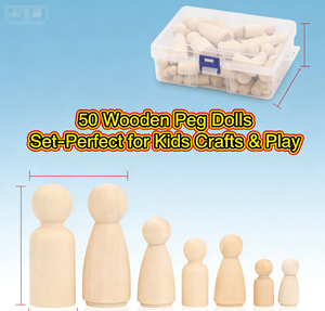 डिय क्राफ्ट पेंटिंग के लिए 50 अधूरे लकड़ी के चित्र मॉडल के थोक खाली लकड़ी के गुड़िया सेट - Product Image 6