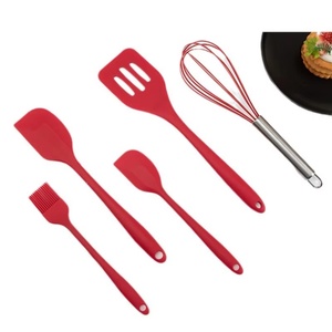 Home and <b>Kitchen</b> <b>Accessories</b> 5Pcs Heat Resistant Food Silicone <b>Kitchen</b> Utensils Cooking Spatula Set - Product Image 5
