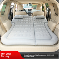 Kasur Lipat Tiup untuk Mobil dengan Penutup Kain PVC Berlapis Flocking untuk Alas Tidur di Kursi Belakang Mobil Keluarga