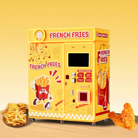 Distributeur automatique intelligent de frites Caiyunjuan, 24h/24 et 7j/7, système de paiement intégré, SDK, refroidissement par compresseur pour la vente au détail
