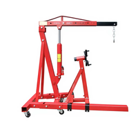 Grue hydraulique pliante de 2 tonnes pour atelier, élévateur de moteur, pont élévateur pour voiture, certifiée CE, en acier robuste avec roues universelles