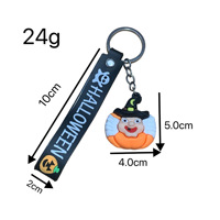 LLavero de PVC fantasma de Halloween, bonito diseño de dibujos animados, ecológico, personalizable, pequeño regalo para accesorios de bolsa y colgante de coche