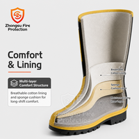 Bottes de pompier professionnelles type JN, embout en acier anti-écrasement, bottes de sécurité pour pompiers, fourniture directe d'usine, OEM