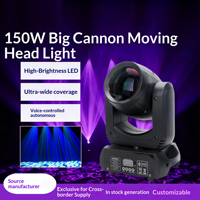 Projecteur LED mobile 150W IP65 DMX512 pour DJ et bars, faisceau rotatif multicolore avec projection de motifs