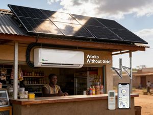 Climatiseur solaire pour la maison, ensemble complet, prix 24000 BTU, 48 V, climatiseur portable alimenté par l'énergie solaire AC/DC, système solaire - Product Image 3