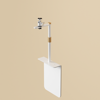 Support de projecteur télescopique en métal blanc pour table de chevet et canapé