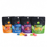 Emballages Mylar personnalisés résistants aux enfants, 1g, 3.5g, 7g, pochettes refermables découpées à la forme, anti-odeurs, pour la vente au détail de bonbons et friandises comestibles