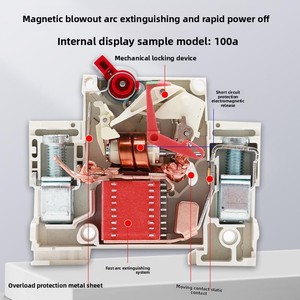 Автоматический выключатель QIHANG QHD1-125 для фотоэлектрических систем, 2P, <span class=keywords><strong>DC</strong></span> 1000В, солнечный мини-выключатель, выключатель для аккумуляторов, 125А/100А, <span class=keywords><strong>DC</strong></span> MCB, крепление на DIN-рейку, PA66 - Product Image 5