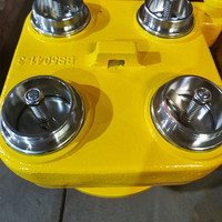 Collecteur d'eau à bride en laiton BS3360, entrée de débordement 4 voies, pour système d'alimentation en eau incendie, raccordement pour les services incendie