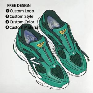 รองเท้าผ้าใบ NB9060 คุณภาพสูง ขายส่ง รองรับโลโก้สั่งทำ รองเท้าวิ่งสไตล์เรโทรสำหรับผู้ชายและผู้หญิง ระบายอากาศได้ดี ผลิตจากหนังและผ้าตาข่าย เหมาะสำหรับเดิน - Product Image 5