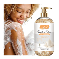 Gel Douche au Lait de Chèvre Haute Qualité Parfum pour Femme Lavant Corporel Éclaircissant Hydratant pour Peaux Noires