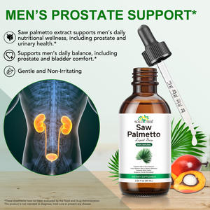 SOLOTREE En İyi Organik Testere Palmetosu Tentürü Kozmetik Sınıfı Saç Dökülmesi Testere Palmetosu Ekstresi Takviyesi Sıvı Damlalar Erkekler İçin - Product Image 4