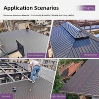 Tuile de toit en alliage d'aluminium à double couche isolée et imperméable, panneau Great Wall pour véranda, balcon, auvent