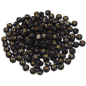 <span class=keywords><strong>Perles</strong></span> de lettre dorée de 7mm pour la fabrication de bijoux, <span class=keywords><strong>perles</strong></span> de lettre d'<span class=keywords><strong>alphabet</strong></span> acrylique bricolage 100 pièces/paquet - Product Image 5