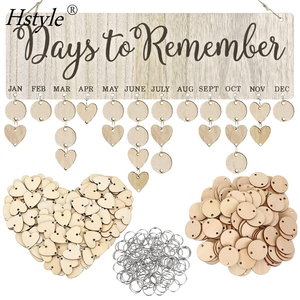 Calendrier mural en bois à faire soi-même pour les anniversaires de famille, plaque de rappel d'anniversaire, excellent cadeau pour maman, <span class=keywords><strong>grand</strong></span>-mère, jours à ne pas oublier, SD1667 - Product Image 1