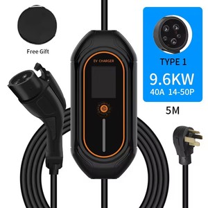 เครื่องชาร์จ EV ระดับ1/2แบบพกพาซีรีส์ Q3 16A/32A/40A, NEMA 5-15/<span class=keywords><strong>14</strong></span>-50P, J1772 SAE & nacs รองรับ240V evse - Product Image 5