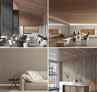 Panneau mural acoustique 3D en placage de bois moderne européen, ignifuge, écologique, réduit l'écho, idéal pour salon, KTV, salle de conférence - Vente chaude