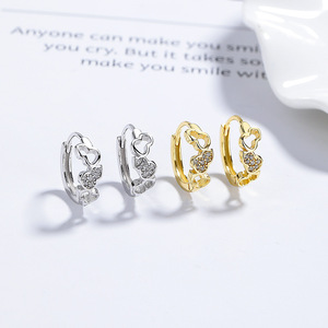 Venta Directa de Fábrica, Pendientes de Aro de <span class=keywords><strong>Plata</strong></span> de Ley S925 con Circonita de Moda, Novedad 2025, Regalo para Mujer, Venta al por Mayor - Product Image 2