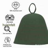 Topi Sauna Wol Felt Australia 100% Tahan Lama Langsung dari Pabrik, Lembut Ramah Lingkungan Dapat Digunakan Kembali Logo Kustom Pelindung Rambut untuk Spa