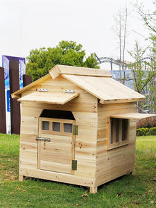 Doğal Masif Ahşap Su Geçirmez Güneş Korumalı Köpek ve Kedi Kulübesi İç/Dış Mekan Kullanımı İçin - Product Image 1