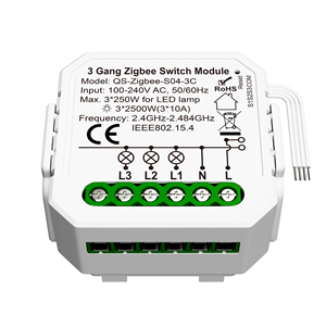 Zigbee 스마트 디머 스위치 <span class=keywords><strong>3</strong></span>갱 스마트 라이프 앱 제어 미국/EU 알루미늄 10A PC 홈 어시스턴트용 - Product Image 1