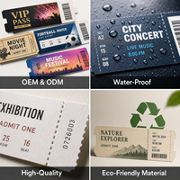 Billets d'événement personnalisés en couleur avec perforation, billets d'entrée pour concerts, mariages et fêtes