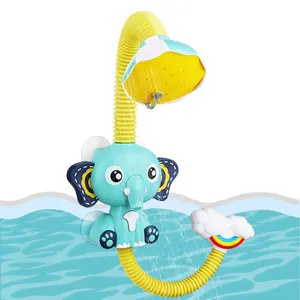 Bán sỉ bé tắm đồ chơi cho bé trai 6 đến 12 tháng-Vòi Hoa Sen Điện Hình Đám Mây Voi Đồ Chơi Cho Trẻ Em/Hai Chế Độ Nước/Mùa Hè Cho Bé Chơi Trong Phòng Tắm Xịt Nước Đồ Chơi Màu Xanh