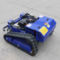 Tondeuse à gazon professionnelle industrielle tout-terrain automotrice à moteur essence, zéro-turn, avec pelle et télécommande