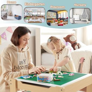 Vườn ươm bằng gỗ có thể tháo rời <span class=keywords><strong>Toddler</strong></span> hoạt động bảng giá sách trẻ em bảng thiết lập cho nghiên cứu hoặc vẽ - Product Image 5