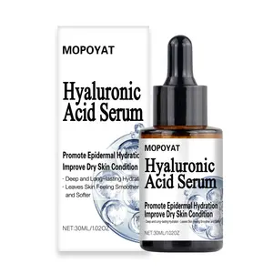 Il siero per il viso di acido ialuronico all'ingrosso MOPOYAT promuove l'idratazione epidermica per migliorare la condizione della pelle secca