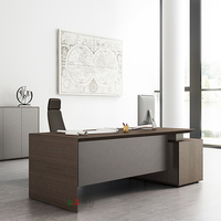 Meuble de bureau de direction de luxe en bois d'usine avec placage MDF peint