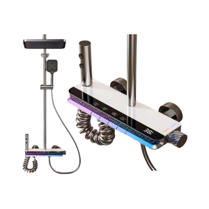 Pantalla digital inteligente Ducha de cuatro funciones Traje de temperatura constante Juego de ducha de refuerzo de baño - Product Image 1