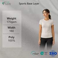 Tissu interlock de haute qualité, respirant, double face, durable, 100% polyester pour vêtements de travail
