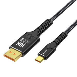<span class=keywords><strong>Cable</strong></span> USB C DisplayPort de alta calidad, <span class=keywords><strong>cable</strong></span> trenzado bidireccional de 16K para proyector de teléfono móvil portátil, <span class=keywords><strong>Cable</strong></span> 8K 60Hz DP tipo C - Product Image 1