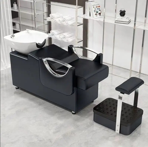 Sillón de lavado de pelo semi-reclinable de cuero sintético, de alta gama y diseño sencillo, especial para barberías y salones de belleza, popular en redes, directo de fábrica. - Product Image 5