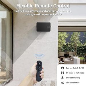 Enceintes Bluetooth d'extérieur Inwa, enceintes murales actives/passives, étanches, son stéréo sans fil intérieur/extérieur avec entrée auxiliaire - Product Image 3