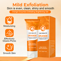 Gel exfoliant enzymatique à l'orange 100g – Nettoyant visage en gel, gommage exfoliant, crème éliminatrice de peaux mortes